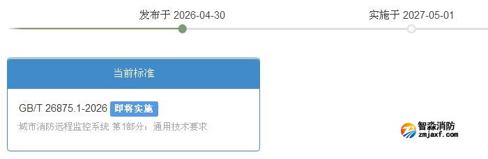 GB/T 26875.1-2026《城市消防遠程監控系統第1部分:通用技術要求》