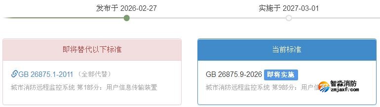 GB 26875.9-2026《城市消防遠程監控系統第9部分:用戶信息傳輸裝置》